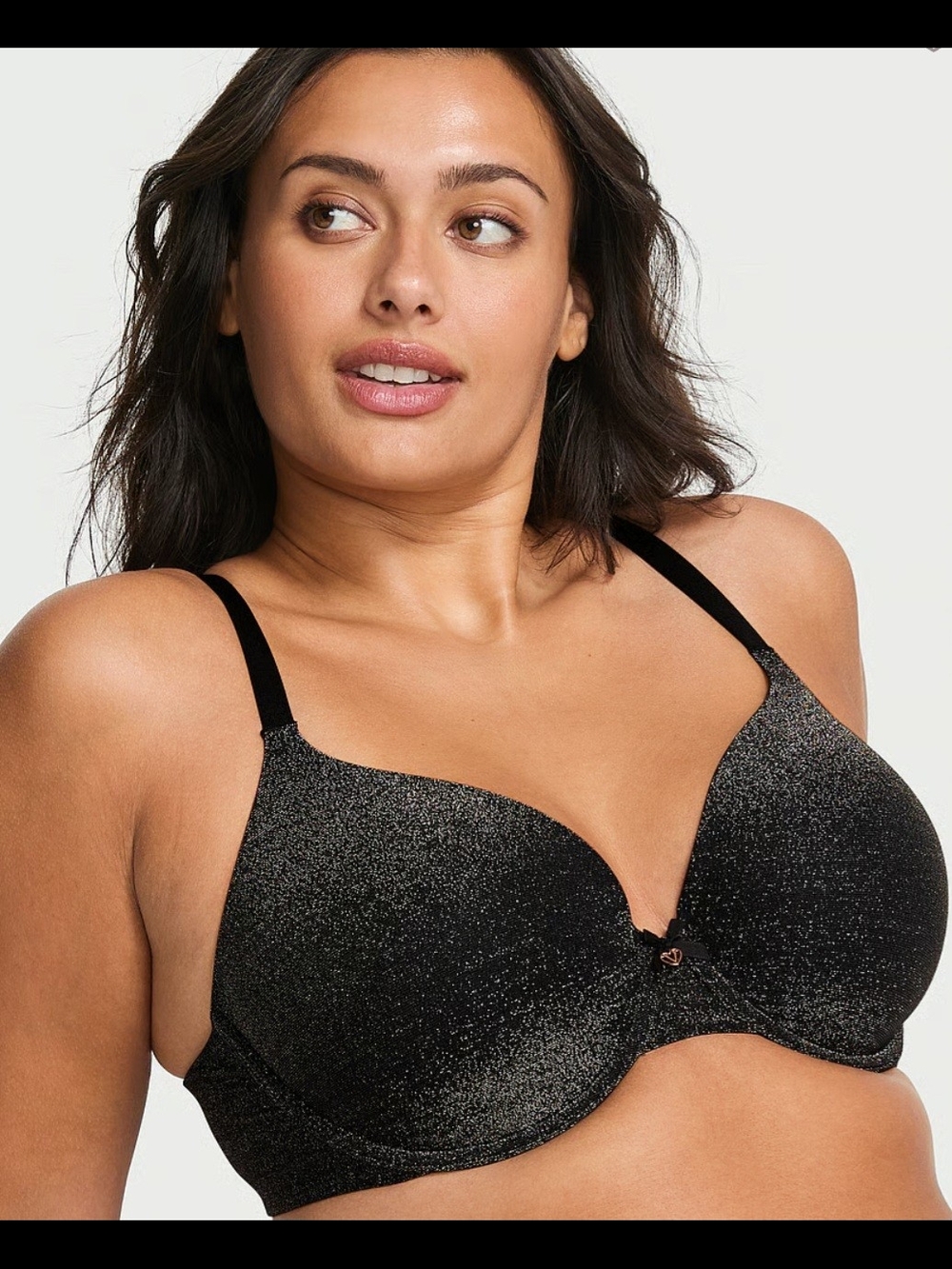 Victoria's Secret Black Shimmery T-Shirt Bra